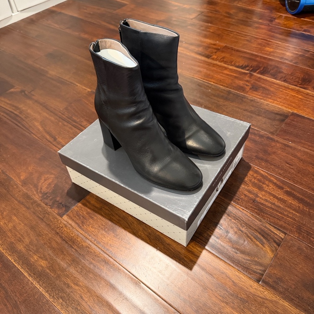 Black Leather Ankle Boots